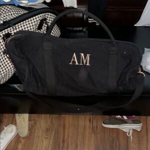 Medium Black Canvas weekende Bag